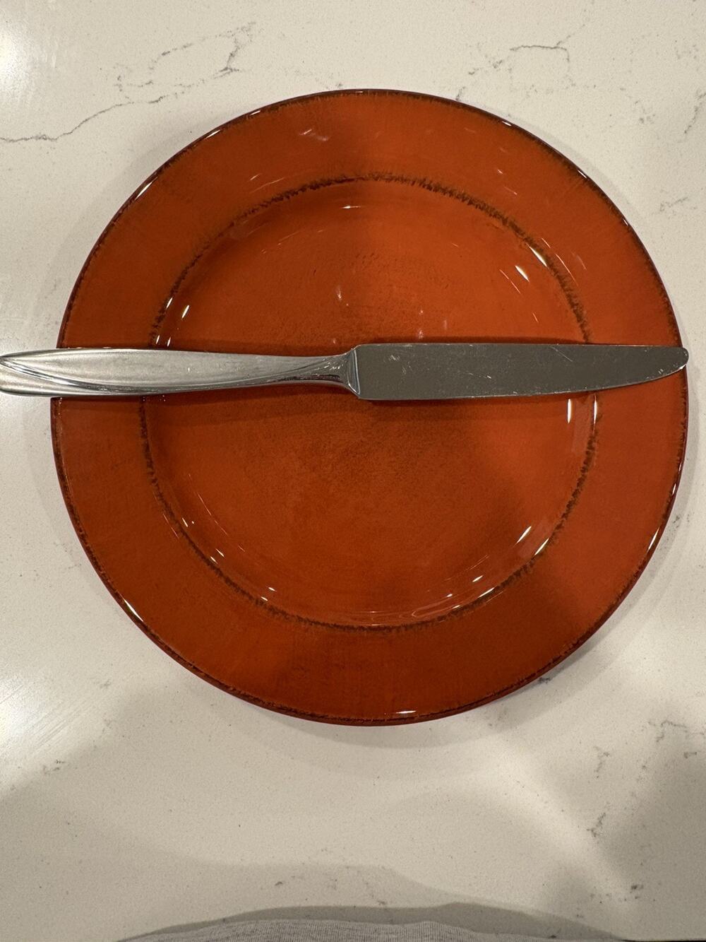 Oneida Camlynn Cleo Stainless Dinner Knife 9.5" Glossy Satin Accent Flatware
